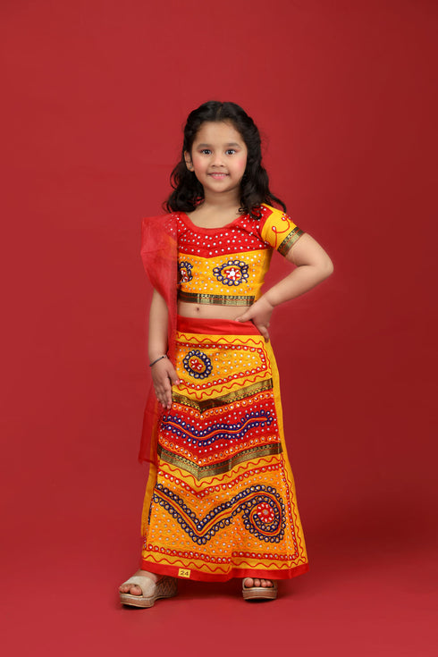 BookMyCostume Gujarati Indian State Fancy Dress Garba Navratri Girls Costume